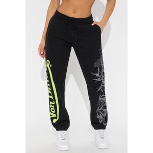 Von dutch nwt black green streetwear punk Y2K Car show jogger lounge size‎ 1X